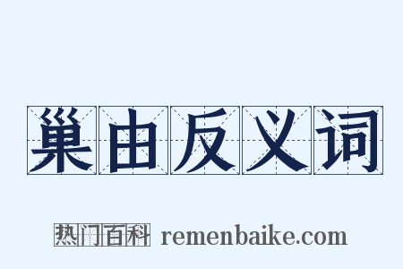 巢由反义词是什么意思的图片